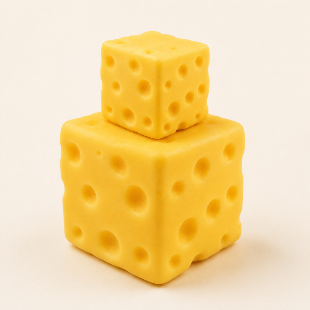Squishy Cheese Cube Stress Relief Toy – Slow Rebound Fidget Cube