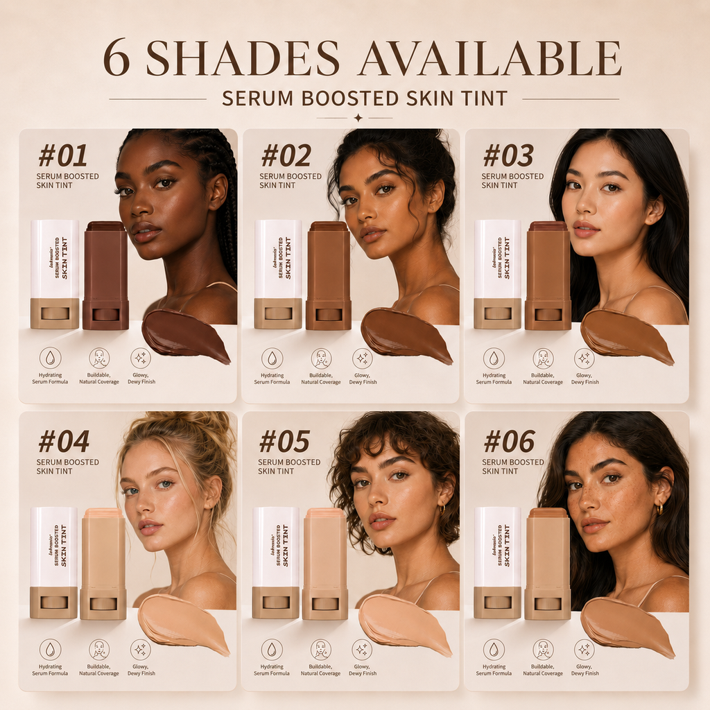 Serum Boosted Skin Tint Stick – Hydrating Foundation Balm with Buildable Coverage