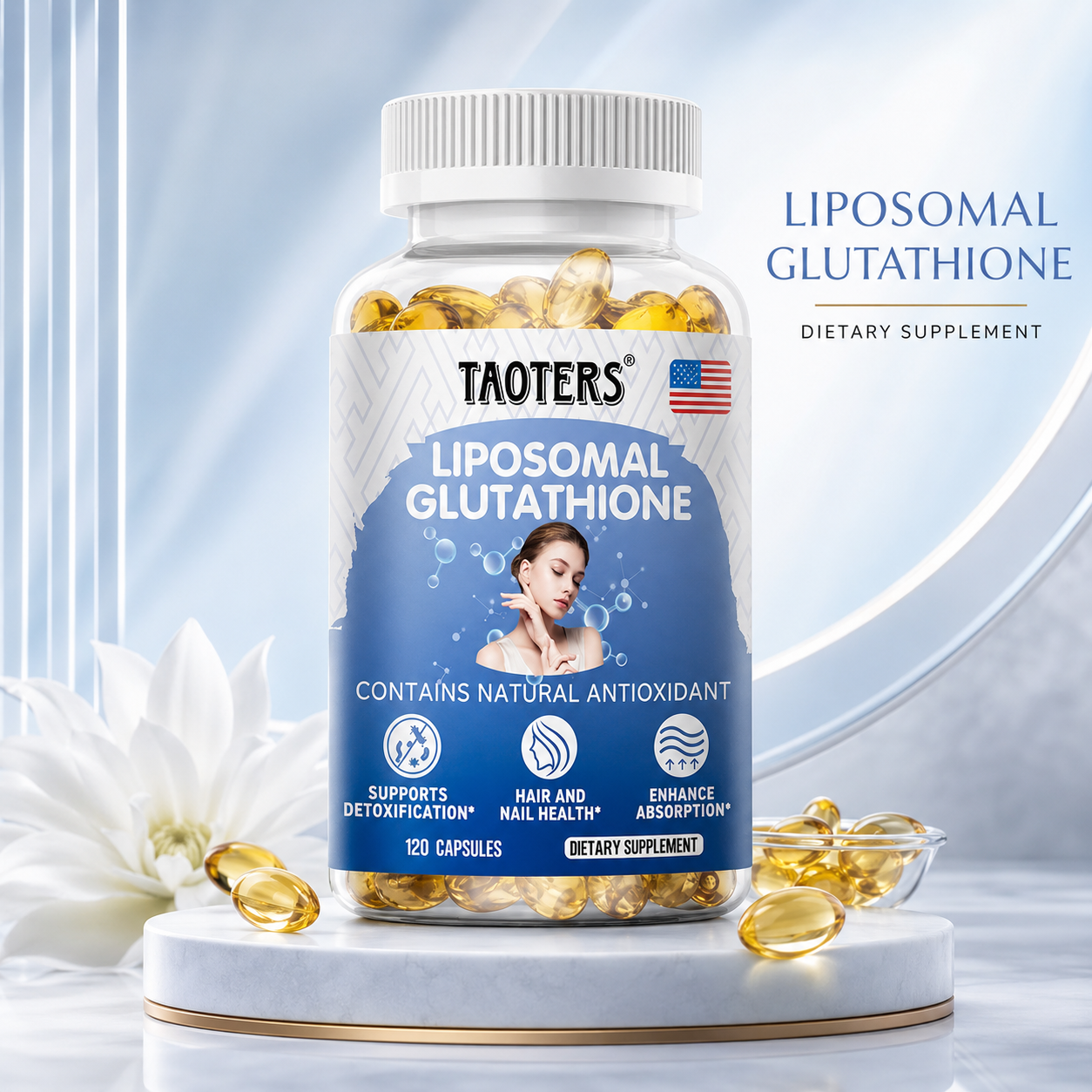 Taoters Liposomal Glutathione Capsules – 30, 60 or 120 Count