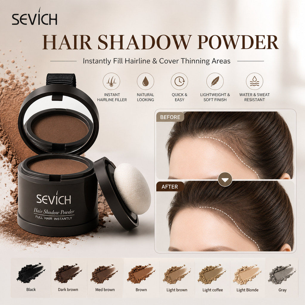 Sevich Hair Shadow Powder – Instant Hairline Touch-Up & Root Cover-Up Compact