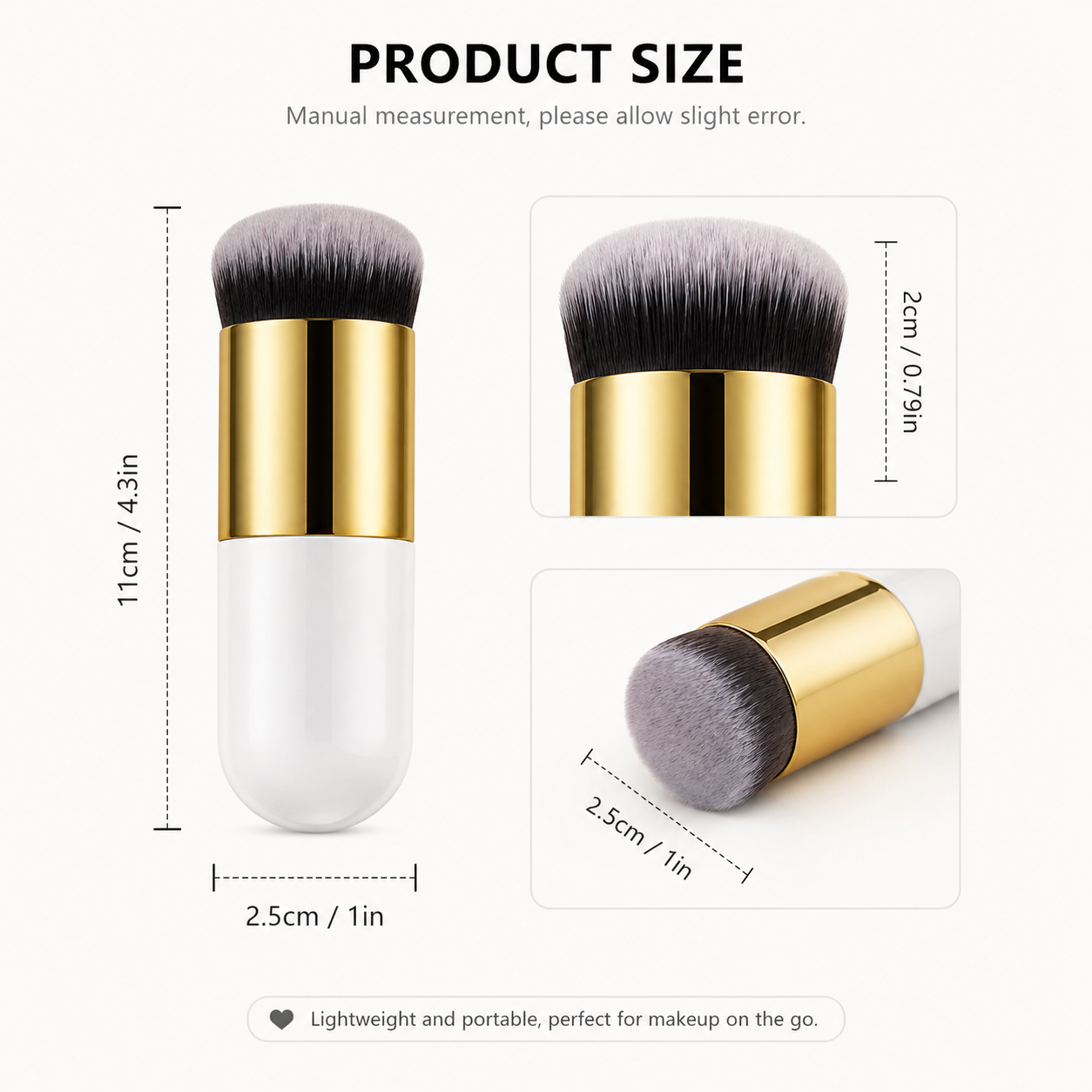 Chunky Kabuki Foundation Brush – Soft Big-Head Makeup Brush
